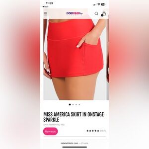 Rebel Athletic Women's Red Skort